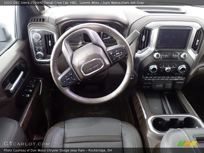Summit White / Dark Walnut/Dark Ash Gray 2020 GMC Sierra 2500HD Denali Crew Cab 4WD