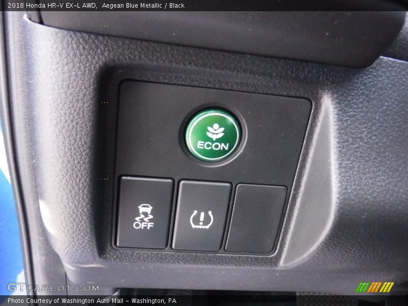 Aegean Blue Metallic / Black 2018 Honda HR-V EX-L AWD