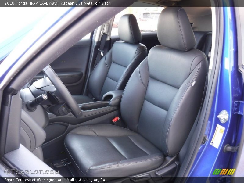 Aegean Blue Metallic / Black 2018 Honda HR-V EX-L AWD