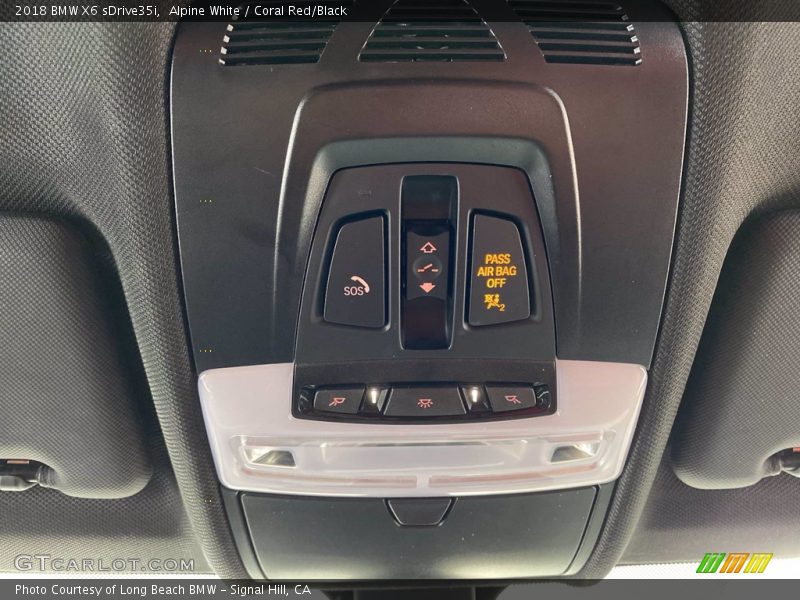 Alpine White / Coral Red/Black 2018 BMW X6 sDrive35i