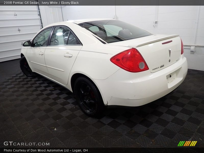 Ivory White / Ebony Black 2008 Pontiac G6 Sedan