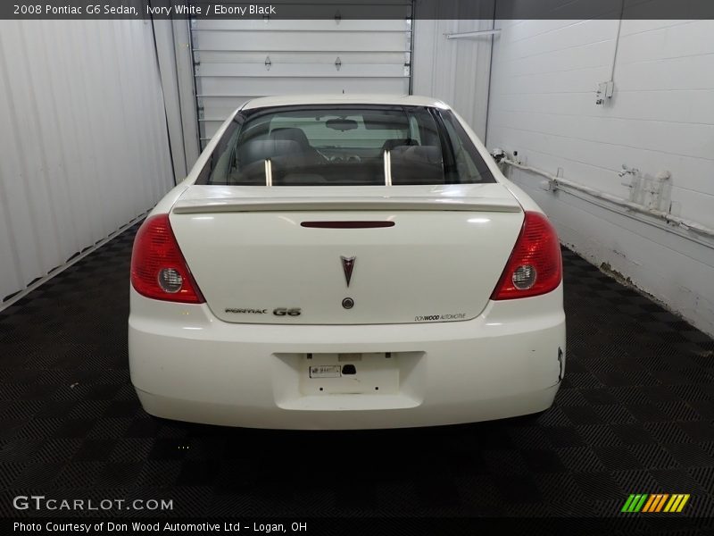 Ivory White / Ebony Black 2008 Pontiac G6 Sedan