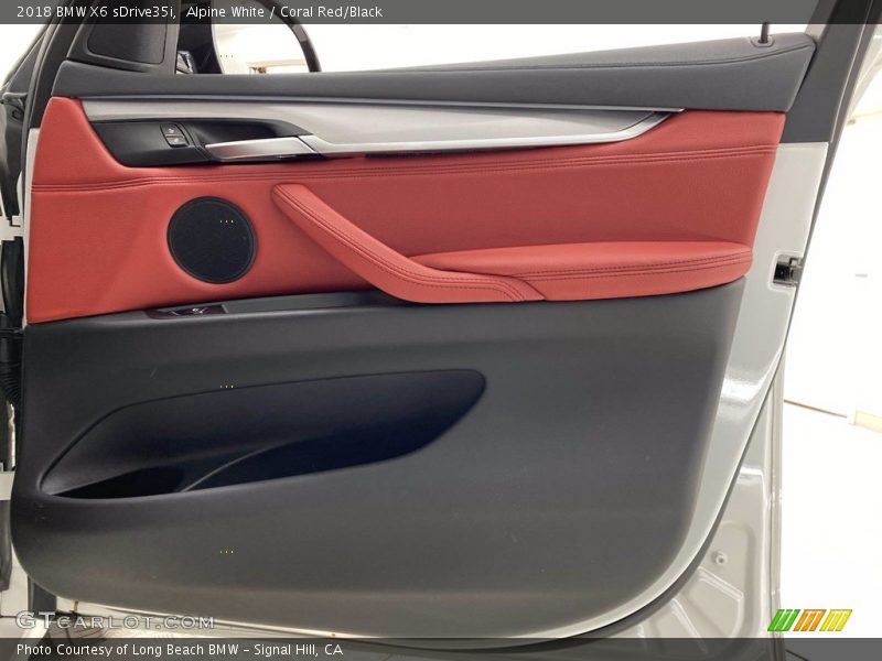 Alpine White / Coral Red/Black 2018 BMW X6 sDrive35i