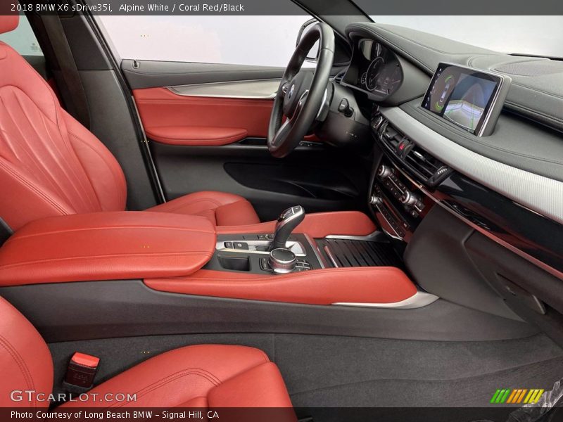 Alpine White / Coral Red/Black 2018 BMW X6 sDrive35i