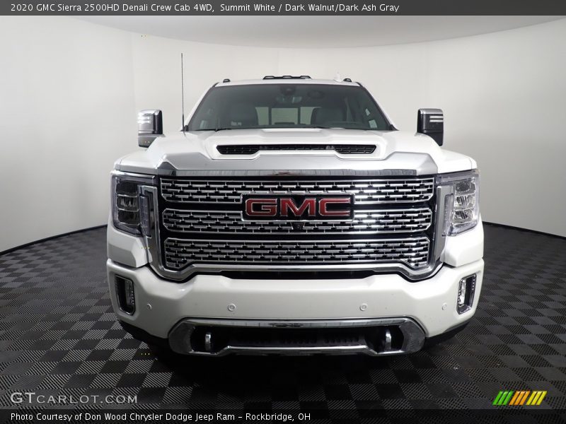 Summit White / Dark Walnut/Dark Ash Gray 2020 GMC Sierra 2500HD Denali Crew Cab 4WD