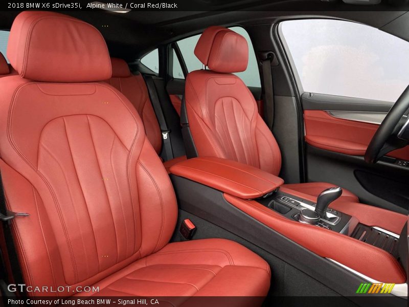 Alpine White / Coral Red/Black 2018 BMW X6 sDrive35i
