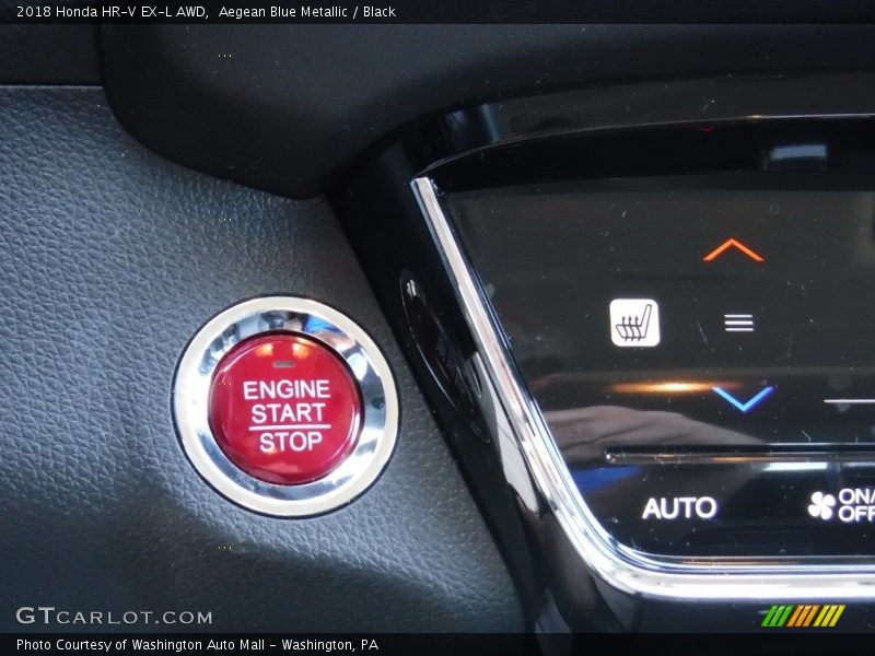 Aegean Blue Metallic / Black 2018 Honda HR-V EX-L AWD