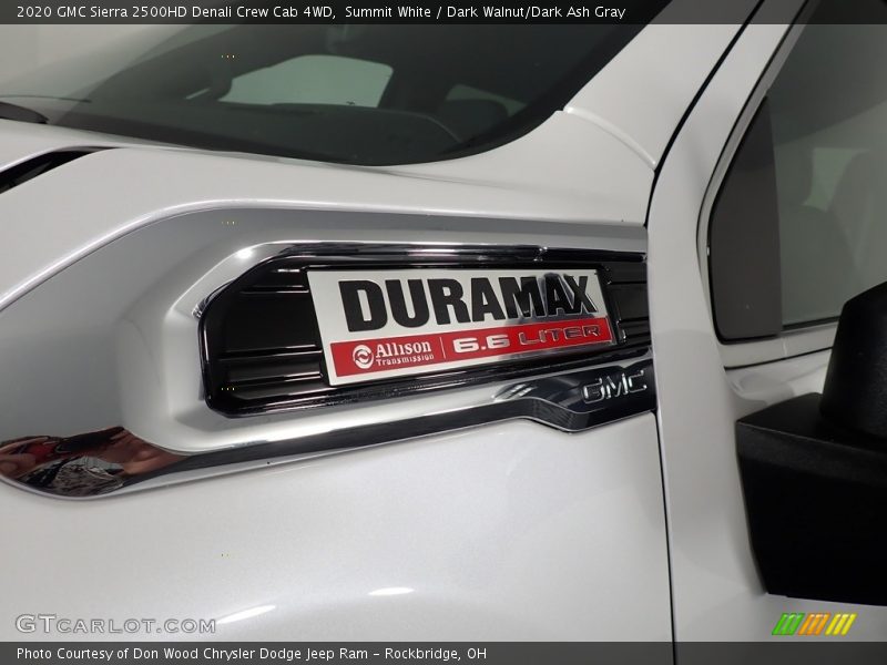 Summit White / Dark Walnut/Dark Ash Gray 2020 GMC Sierra 2500HD Denali Crew Cab 4WD