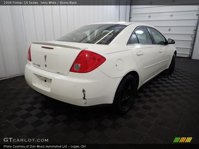 Ivory White / Ebony Black 2008 Pontiac G6 Sedan