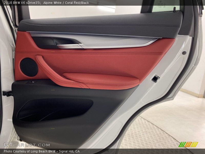 Alpine White / Coral Red/Black 2018 BMW X6 sDrive35i