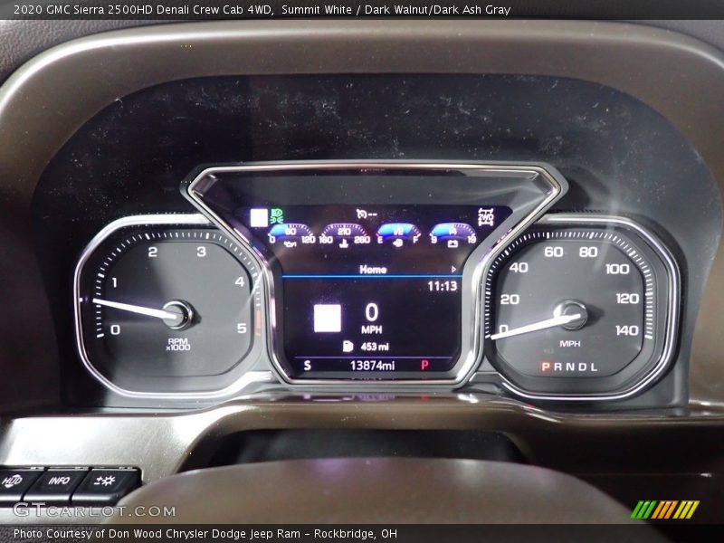 Summit White / Dark Walnut/Dark Ash Gray 2020 GMC Sierra 2500HD Denali Crew Cab 4WD