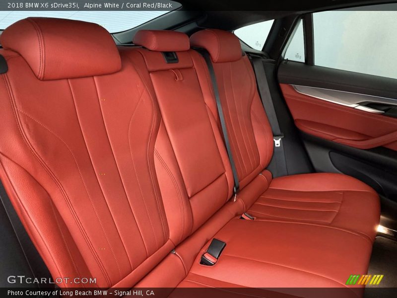 Alpine White / Coral Red/Black 2018 BMW X6 sDrive35i