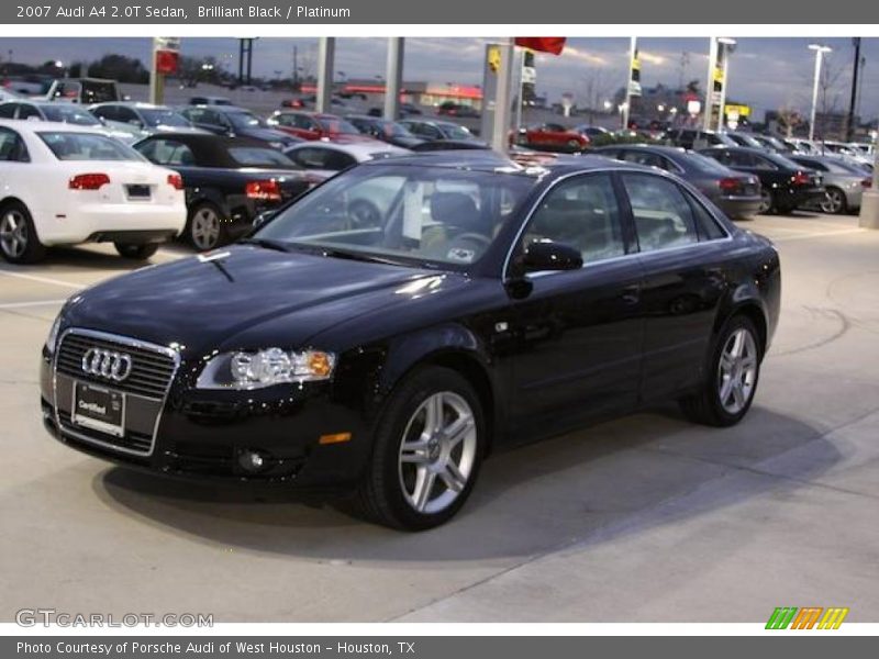 Brilliant Black / Platinum 2007 Audi A4 2.0T Sedan