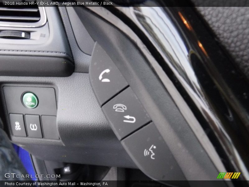 Aegean Blue Metallic / Black 2018 Honda HR-V EX-L AWD