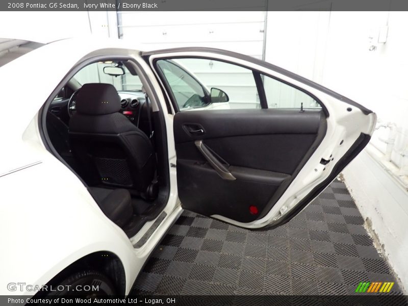 Ivory White / Ebony Black 2008 Pontiac G6 Sedan