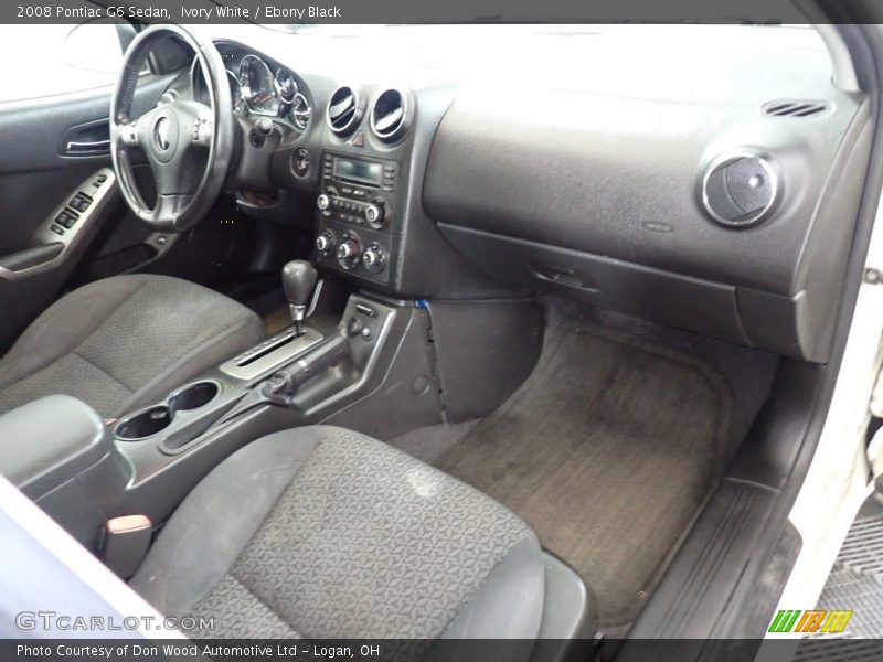 Ivory White / Ebony Black 2008 Pontiac G6 Sedan