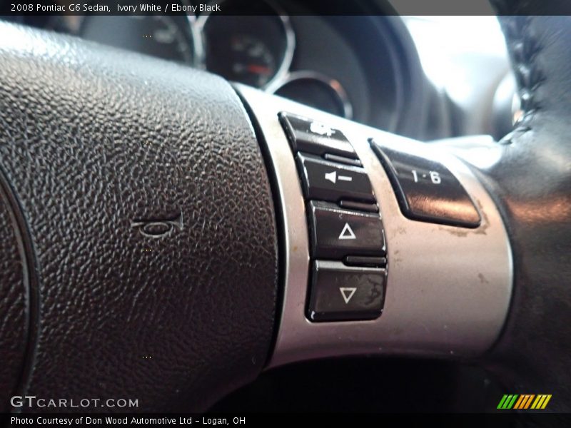 Ivory White / Ebony Black 2008 Pontiac G6 Sedan