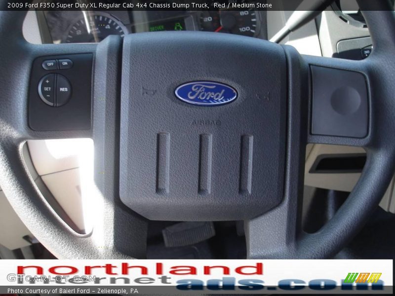 Red / Medium Stone 2009 Ford F350 Super Duty XL Regular Cab 4x4 Chassis Dump Truck