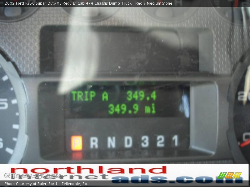 Red / Medium Stone 2009 Ford F350 Super Duty XL Regular Cab 4x4 Chassis Dump Truck