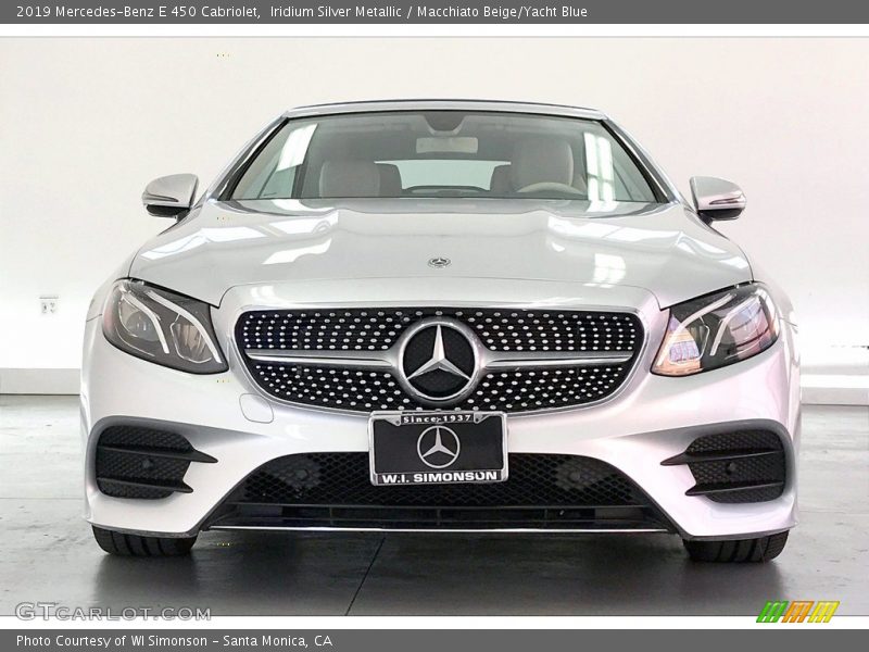 Iridium Silver Metallic / Macchiato Beige/Yacht Blue 2019 Mercedes-Benz E 450 Cabriolet