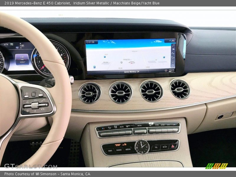 Iridium Silver Metallic / Macchiato Beige/Yacht Blue 2019 Mercedes-Benz E 450 Cabriolet