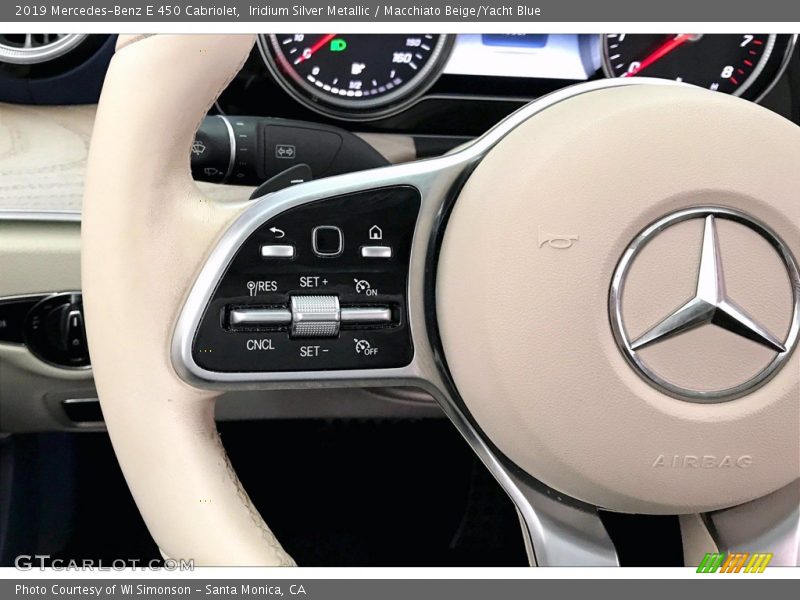 Iridium Silver Metallic / Macchiato Beige/Yacht Blue 2019 Mercedes-Benz E 450 Cabriolet