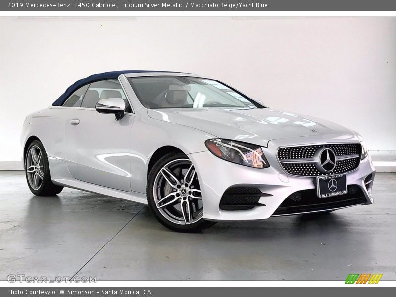 Iridium Silver Metallic / Macchiato Beige/Yacht Blue 2019 Mercedes-Benz E 450 Cabriolet