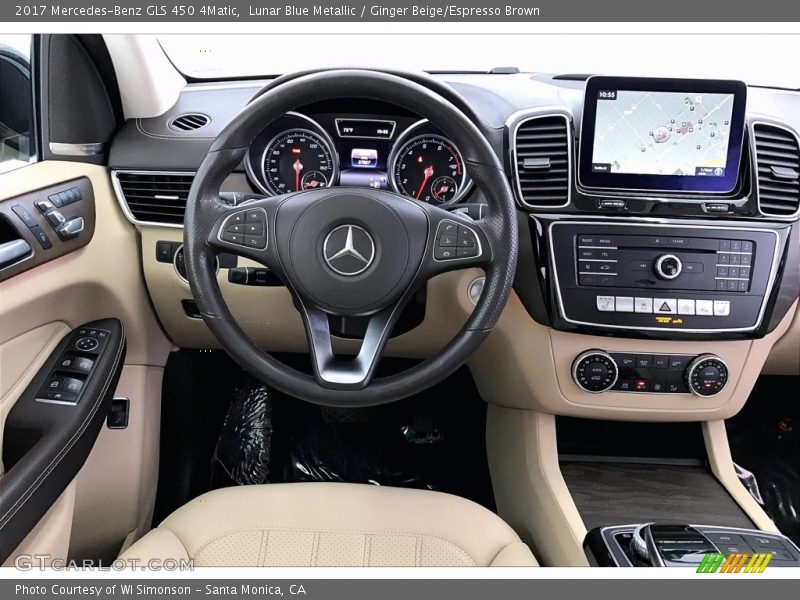 Lunar Blue Metallic / Ginger Beige/Espresso Brown 2017 Mercedes-Benz GLS 450 4Matic