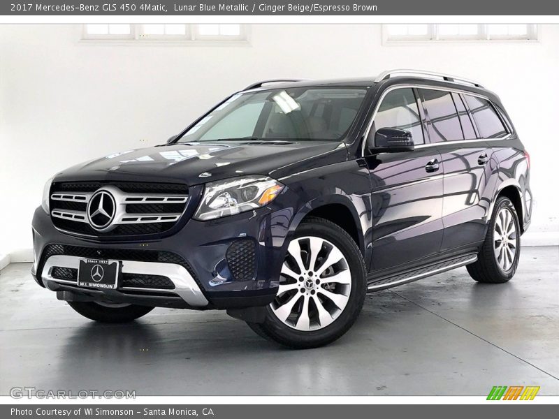 Lunar Blue Metallic / Ginger Beige/Espresso Brown 2017 Mercedes-Benz GLS 450 4Matic