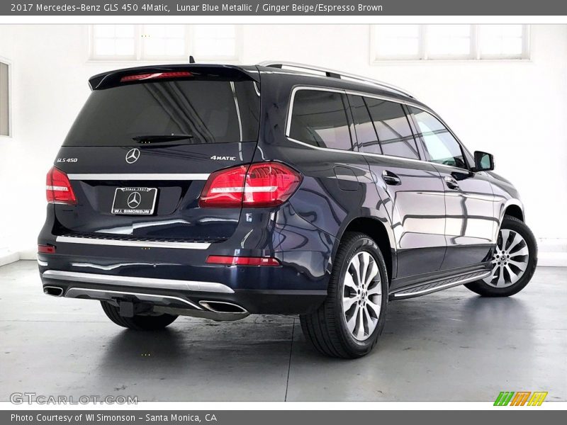 Lunar Blue Metallic / Ginger Beige/Espresso Brown 2017 Mercedes-Benz GLS 450 4Matic