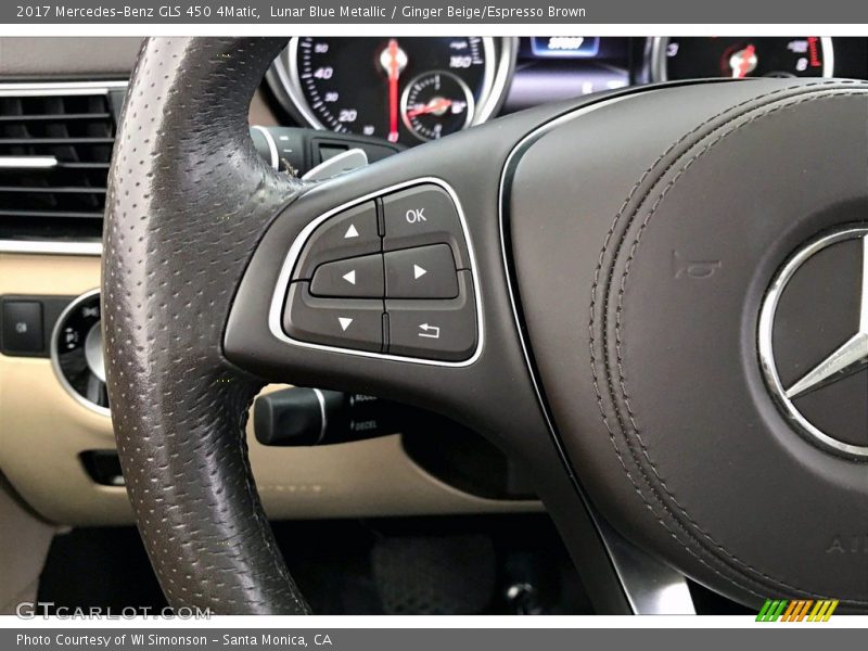 Lunar Blue Metallic / Ginger Beige/Espresso Brown 2017 Mercedes-Benz GLS 450 4Matic
