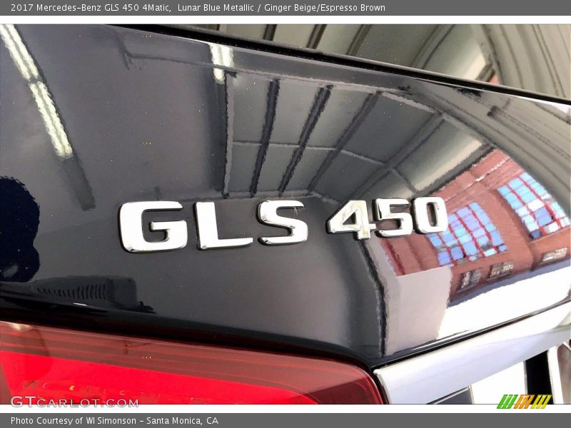 Lunar Blue Metallic / Ginger Beige/Espresso Brown 2017 Mercedes-Benz GLS 450 4Matic