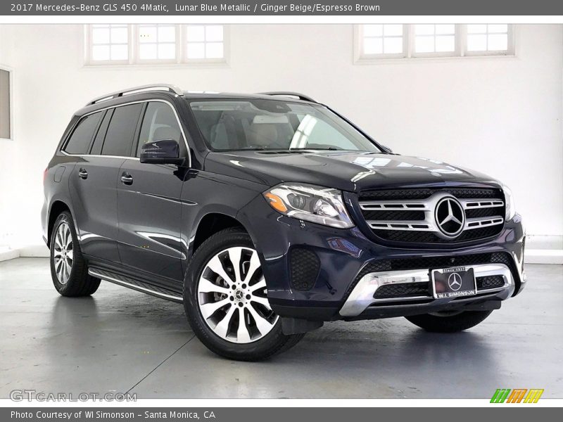 Lunar Blue Metallic / Ginger Beige/Espresso Brown 2017 Mercedes-Benz GLS 450 4Matic