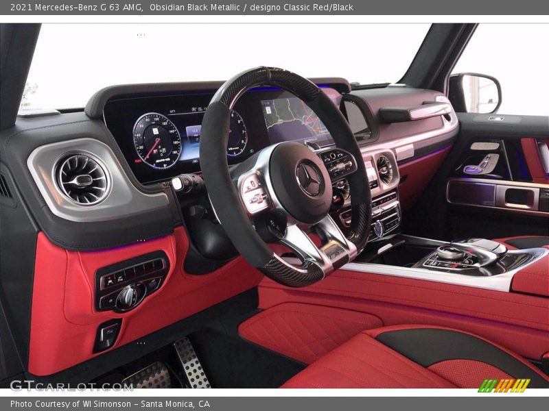 Obsidian Black Metallic / designo Classic Red/Black 2021 Mercedes-Benz G 63 AMG