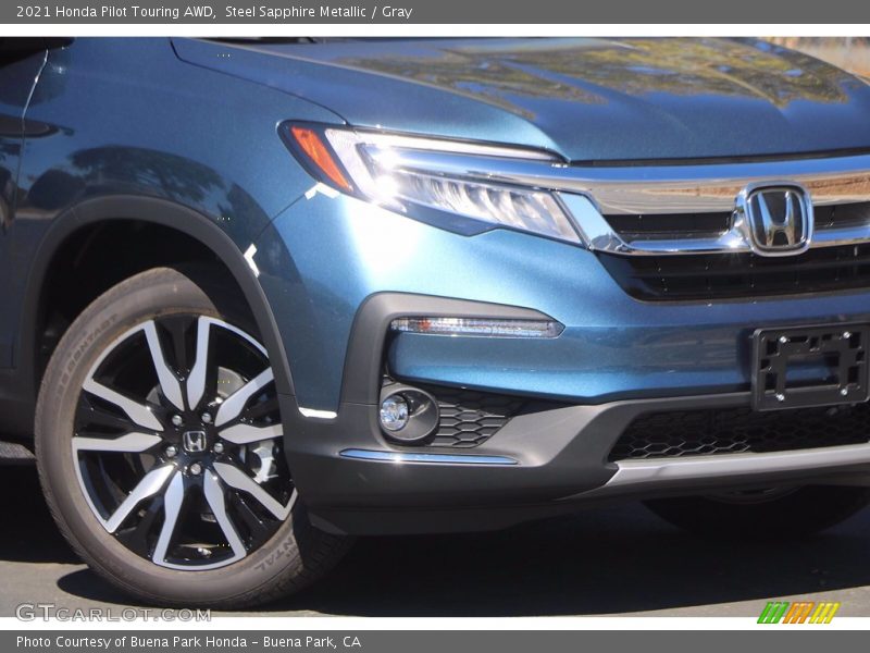 Steel Sapphire Metallic / Gray 2021 Honda Pilot Touring AWD