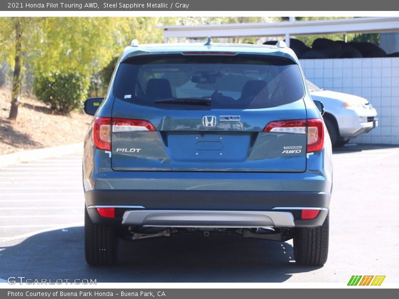 Steel Sapphire Metallic / Gray 2021 Honda Pilot Touring AWD