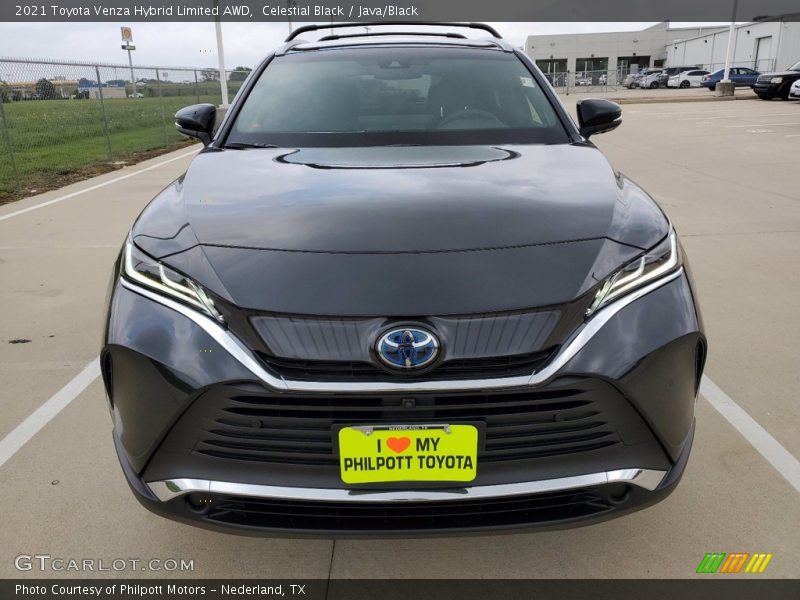 Celestial Black / Java/Black 2021 Toyota Venza Hybrid Limited AWD