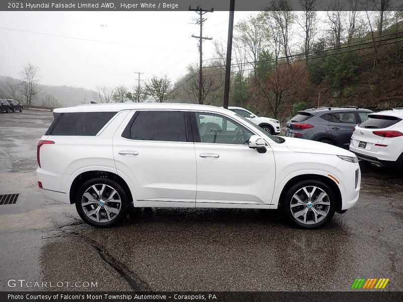 Hyper White / Beige 2021 Hyundai Palisade Limited AWD