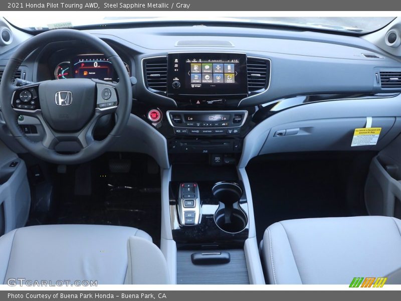 Steel Sapphire Metallic / Gray 2021 Honda Pilot Touring AWD