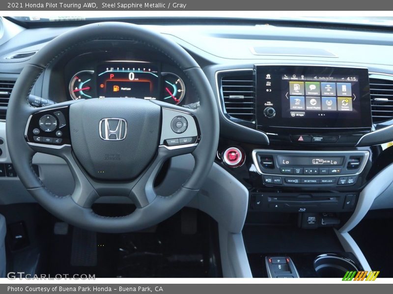 Steel Sapphire Metallic / Gray 2021 Honda Pilot Touring AWD