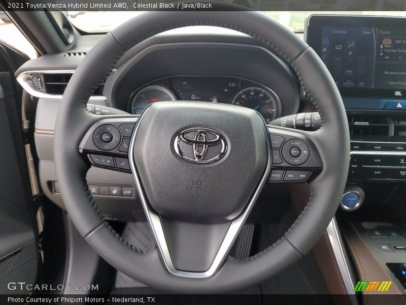 Celestial Black / Java/Black 2021 Toyota Venza Hybrid Limited AWD