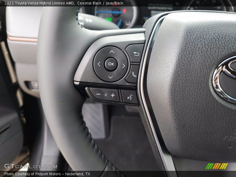 Celestial Black / Java/Black 2021 Toyota Venza Hybrid Limited AWD