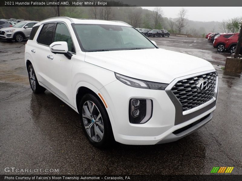 Hyper White / Beige 2021 Hyundai Palisade Limited AWD