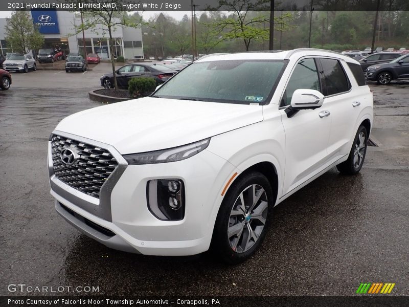 Hyper White / Beige 2021 Hyundai Palisade Limited AWD