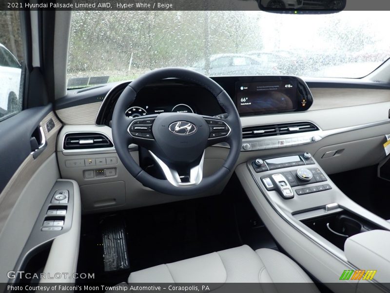 Hyper White / Beige 2021 Hyundai Palisade Limited AWD