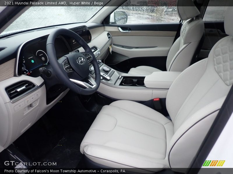 Hyper White / Beige 2021 Hyundai Palisade Limited AWD