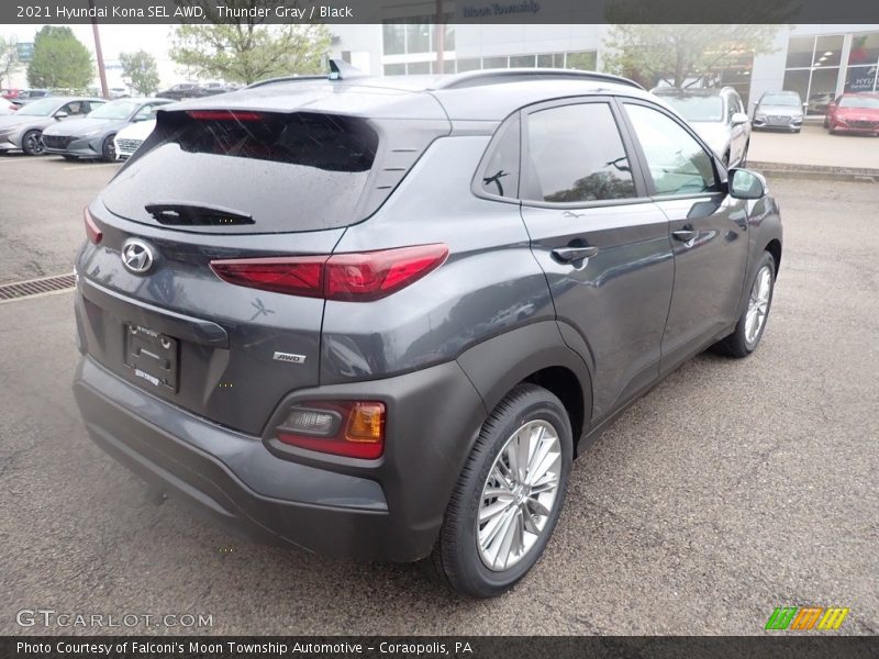 Thunder Gray / Black 2021 Hyundai Kona SEL AWD