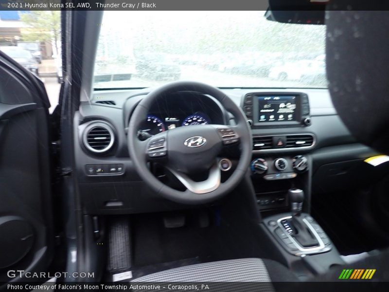 Thunder Gray / Black 2021 Hyundai Kona SEL AWD