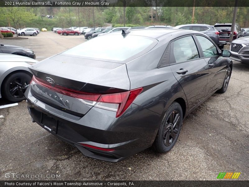 Portofino Gray / Medium Gray 2021 Hyundai Elantra SEL