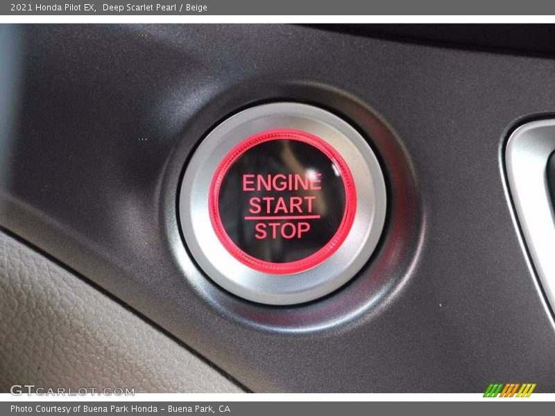 Deep Scarlet Pearl / Beige 2021 Honda Pilot EX